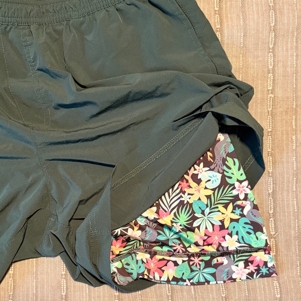 Men’s Chubbies Compression Lined Training Shorts - Green Size 2XL - 7” Inseam - Picture 3 of 6